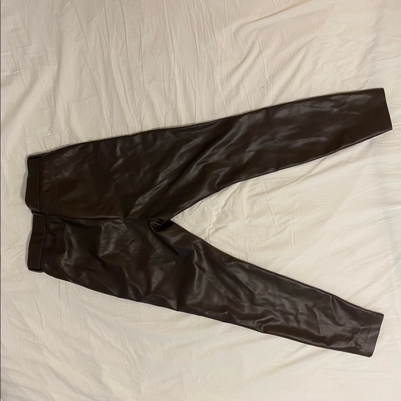 Brown Zara skinny pants with side zippers - Picture 1 of 4